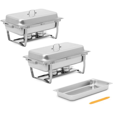 Scaldavivande - Set di 2 - GN 1/1 - 2 x 7,5 l - 2 contenitori di combustibile - (1/5)