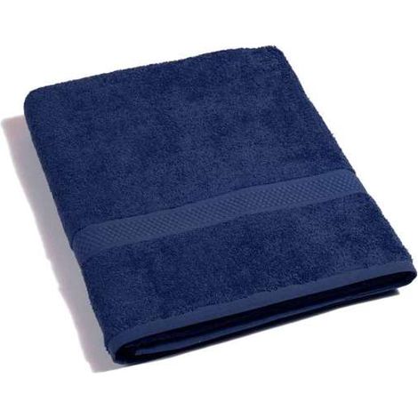 CALEFFI Telo Bagno in Cotone Minorca Standard Spugnissima Tinta Unita Indigo