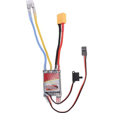 Regolatore di velocità ESC elettrico da 60 A per motori a spazzole per auto RC, compatibile con motori 380, 390, 540 e 550, 2-3S, connettore XT60. (1/5)