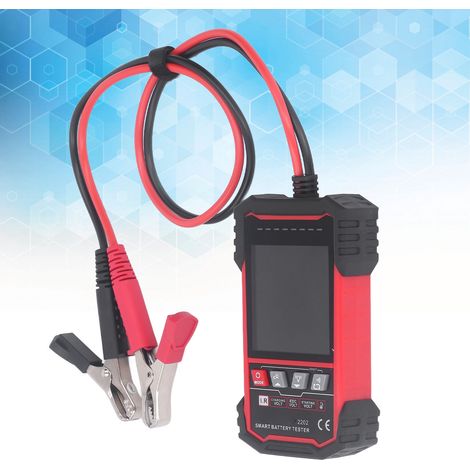 Testeur de batterie au plomb-acide 12/24V, identifie automatiquement la tension et la température (220°C). (1/5)