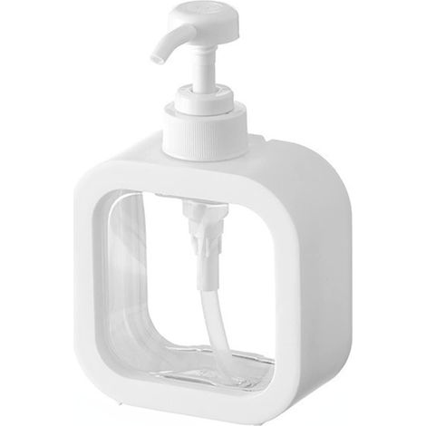 Distributeur de savon transparent avec pompe, distributeur de savon pour les mains en plastique de 500 ml, bouteille de savon rechargeable, adapté au comptoir d'évier de cuisine (1/5)