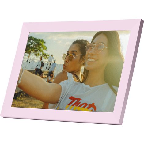PIXIE - Smart Digital Photo Frame - Pink  - 10,1 LCD touchskærm