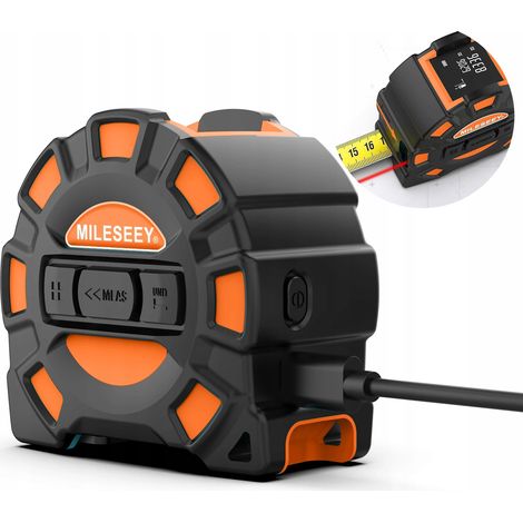 Digitaler Laser-Entfernungsmesser mit 5 m Messband und präziser Distanzmessung bis 40 m Reichweite (1/5)