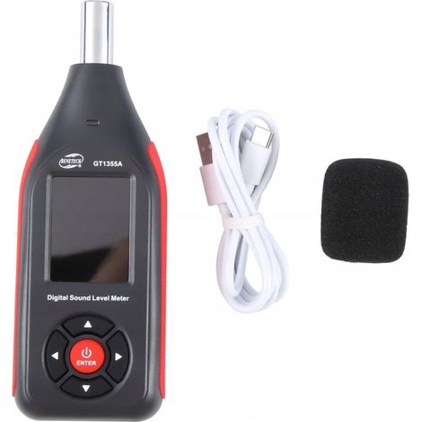 Decibelmetro, fonometro, misuratore di livello di rumore, 30-130 dB