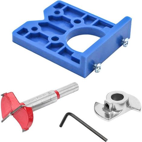Gabarit de positionnement de charnière de 35 mm pour tiroir, porte et panneau : outil de perçage pour le travail du bois (1/5)