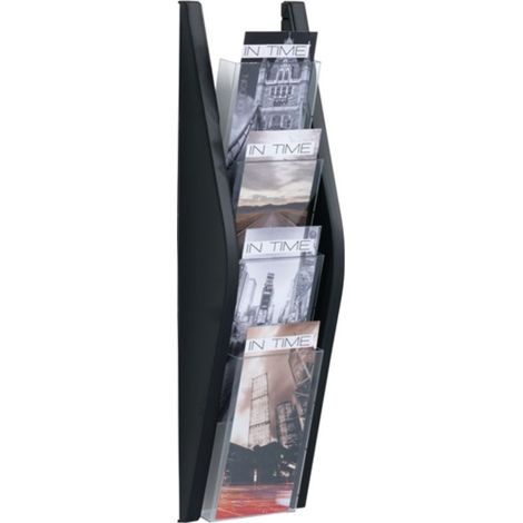 Porta brochure H540XB169XT80mm 1/3 DIN A4 High Black (1/2)