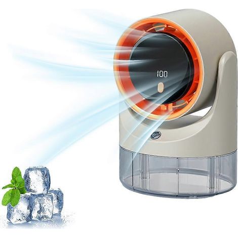 Ventilateur humidificateur USB portable, 100 vitesses, pour bureau, voyage (1/5)
