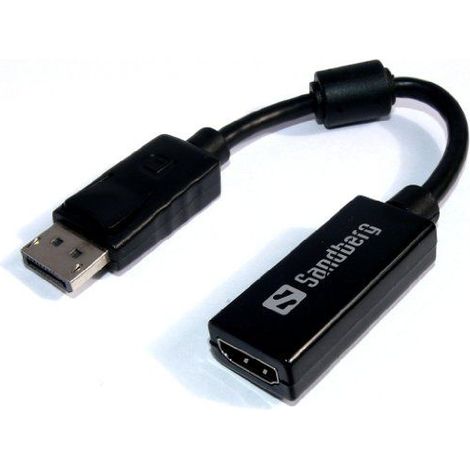 Sandberg DisplayPort HDMI - Kabel Adapter, Schwarz (1/5)