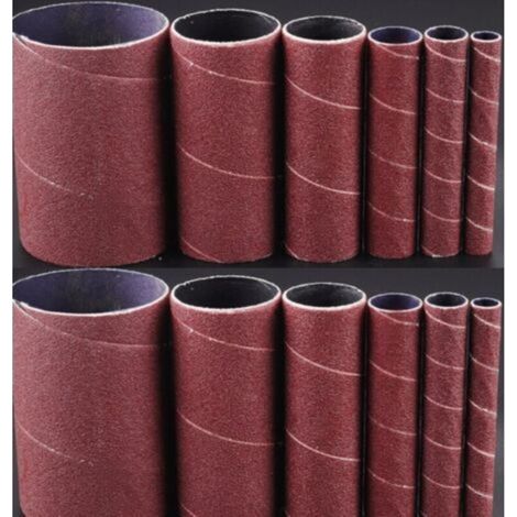 Csparkv – Lot de 12 manchons abrasifs Ø12/20/25/38/55/80mm – Grains 80 et 120 – Pour ponceuses oscillantes OSM100 et OSM600 – Accessoire consommable (1/4)