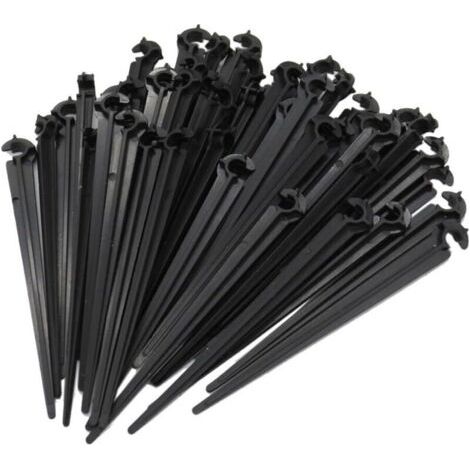 50 pièces Support Tuyau Arrosage pour Fixer et Guider Le Tuyau de Distribution Dans La Terre, 4/7 mm Goute a Goute Arrosage Exterieur pour Tuyau Arrosage Irrigation Jardin