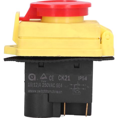 250V Industrieller elektromagnetischer Schalter, wasserdicht, Ein/Aus-Druckknopfschalter für Schneidemaschinen (1/5)