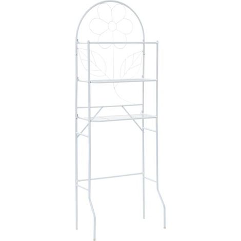 Étagère de salle de bain blanche, 60 x 33 x 174 cm (1/5)