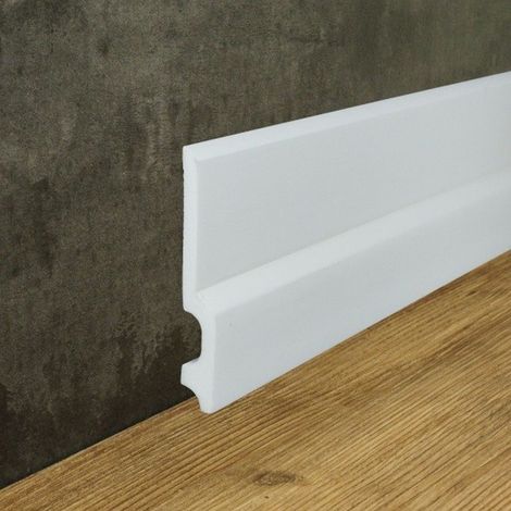 Sockelleiste NMC FD22 WALLSTYL Noel Marquet Zierleiste Eckleiste Modernes Design weiß 2 m (1/4)