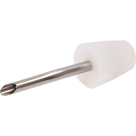 Bec verseur en silicone pour théière, accessoire de cuisine et pique-nique en acier inoxydable avec brosse nettoyante, blanc (1/5)