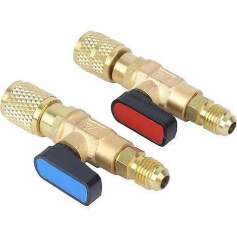 CCYKXAVanne à Bille pour Climatiseur, Vannes D'arrêt SAE 1/4 pour Contrôler et Réguler Le Débit de Gaz ou de Liquides, pour Réfrigérant R22 R410A (1/5)