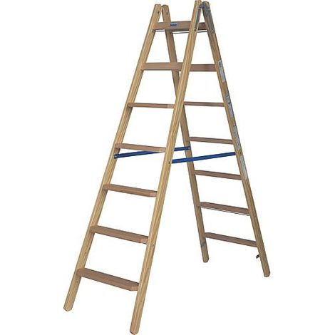 Escabeau-echelle-double (bois), hauteur travail 3,25m hauteur echelle 1,90m 2x7 (1/5)