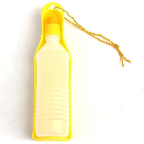 Bouteille d'eau pliable en plastique rouge pour chien, gamelle de 250/500 ml (1/3)