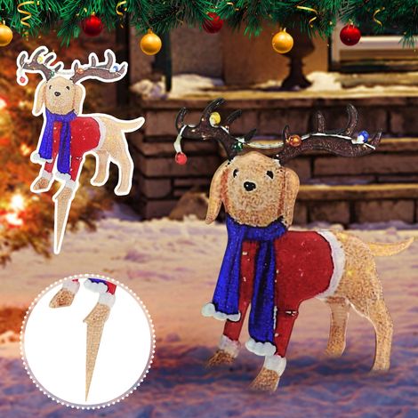 Animal Lumineux - Décoration Extérieure Noël - Support Pour Jardin Terrasse - LED Blanc Chaud - Acrylique - 5 Modèles Disponibles (1/5)