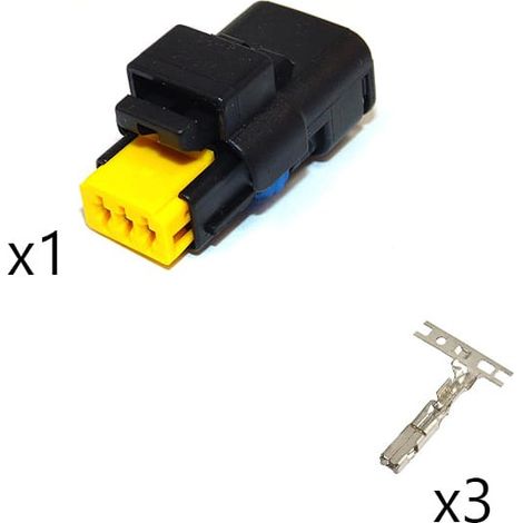 Kit Connettore Miniseal porta femmina 3 vie nero