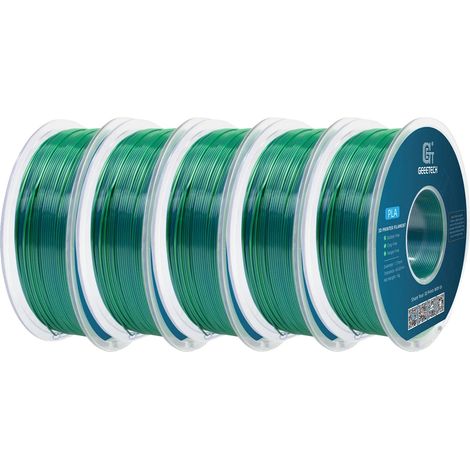 Filamento 3D, resistente ed ecologico, a basso restringimento, verde-blu (1/2)