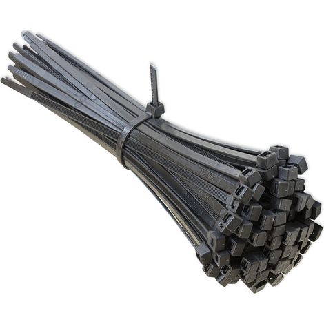 STI Fascette Nylon 100pz 200mm x 2.5mm Nere Cablaggio Stringicavo Fermacavo Giardino garage officina casa auto ufficio