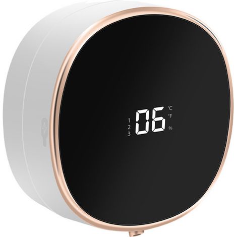 Seifenspender mit automatischer und manueller Pumpe, berührungslos, USB-C-aufladbar, Wandmontage, Weiß (1/5)