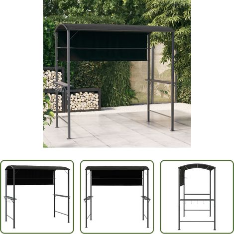 Abri soleil - Belvédère avec toit 220x110x200 cm Anthracite (1/5)