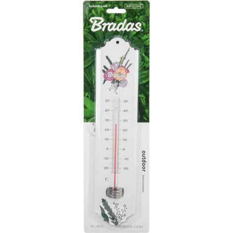 Termometro da esterno in metallo, linea bianca, 30 cm, Bradas 9691 (1/2)