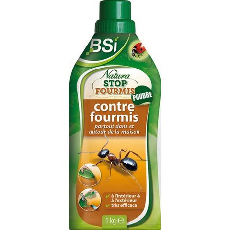 Poudre fourmis "Natura Stop " 100% naturelle. Flacon 1 kg. BSI. 64356