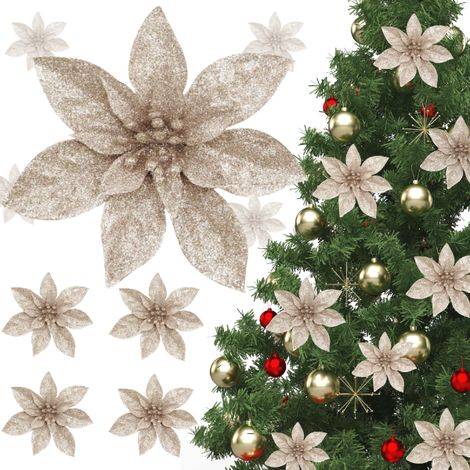 Stern von Bethlehem für den Weihnachtsbaum, 6 Stück, Champagner [SE-GB17]