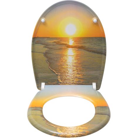 WOLTU Copriwater Sedile WC Universale Soft Close Toilet Seat Bagno in plastica Alba