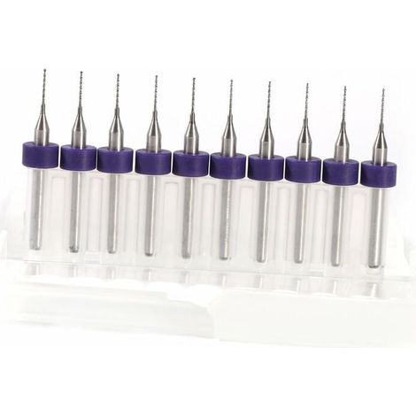 10 brocas micro espirales para circuito impreso (PCB), precisión de 0,5 mm. (1/5)