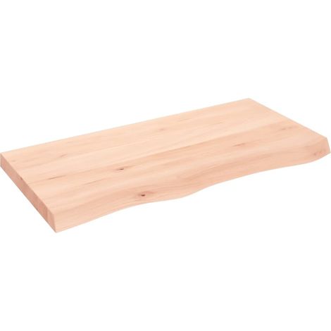 Maison Exclusive - Piano per Tavolo 100x50x(2-6)cm in Rovere Massello Non Trattato