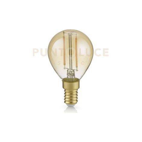 LAMPADINA LED WIRE PALLINA AMBRA 4W, 430LUMEN, 2.700K D.4,5CM H. 8CM ATTACCO E14