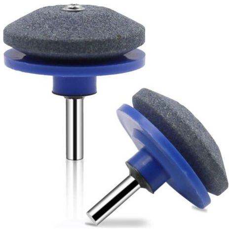 Afilador de cuchillas para cortacésped (5 unidades), afilador de herramientas de jardinería de alta resistencia, afilador multiusos preciso para cortacésped rotativo, palas, azadas y bordeadoras (1/5)
