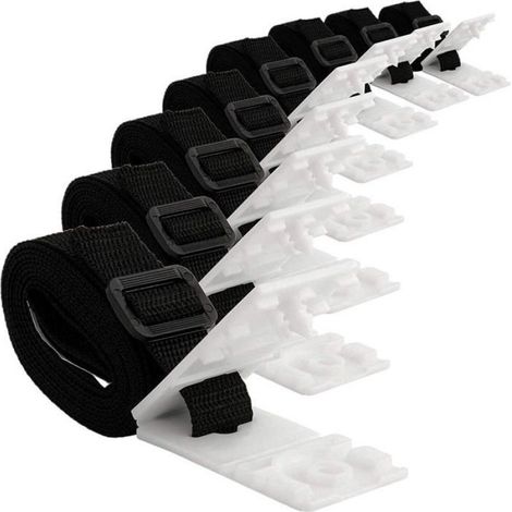 Kit de fixation pour enrouleur de bâche solaire de piscine, 24 pièces, sangles en nylon, piscine enterrée, 10 à 24 pieds (1/4)