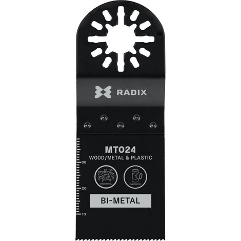 Lame multitool - Radix - Bi-métal - 40 x 34 mm - 18 dents (1,4 mm) fraisées (1/3)