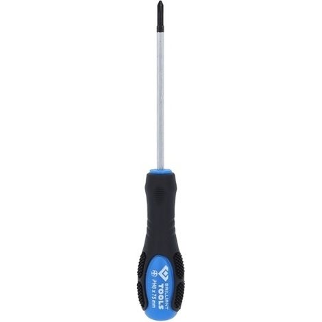 BRILLIANT TOOLS Schraubendreher Kreuzschlitz mit Schlagkappe PH1 - BT034808 (1/2)