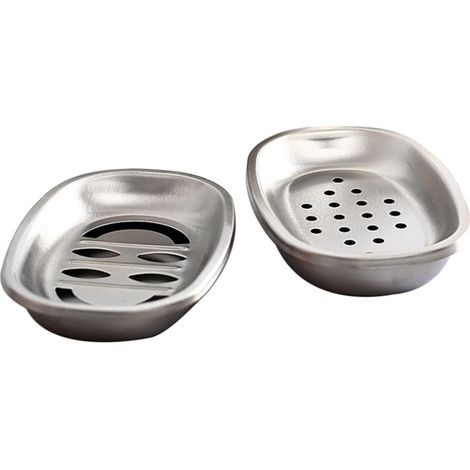 Juego de 2 jaboneras de doble pared, soporte portátil para jabón y esponja para baño/ducha/tocador. (1/5)