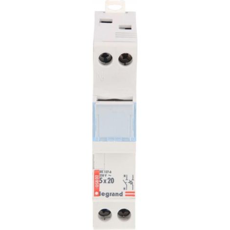 Interruptor fusible cilíndrico 1P+N 5x20mm RB302 005802