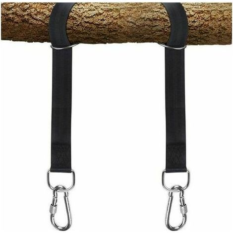 Kit de sangles de suspension pour balançoire d'arbre Gear Tree Swing – installation rapide et facile – sangles extra longues de 1,5 m supportant jusqu'à 900 kg – fermeture sécurisée par mousqueton, id