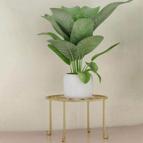 Support de pot de fleurs en fer au sol pour plantes de jardin, balcon, support rond, décoration d'intérieur (1/3)