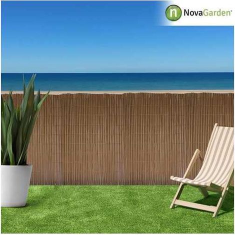 Cañizo Pvc Doble Cara 14mm 1x3m Premium Marron NOVARTIX
