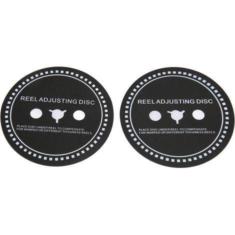 2 schwarze Silikon-Adapterscheiben von Nab HUB, 1 mm (0,039 Zoll) dick, für Spulentonbandgeräte (1/5)