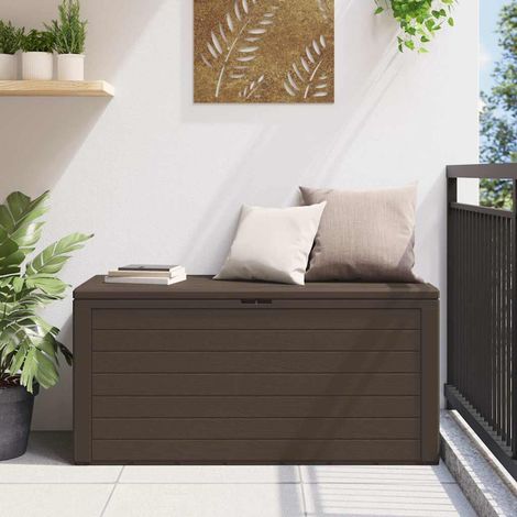 Boîte de rangement de jardin-Coffre de rangement-Stockage Rangement Marron 116x44x55 cm 379551 (1/5)