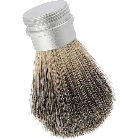 Brosse de Rasage, Homme Poils naturels Cheveux Brosse ¨¤ Barbe de Voyage Portable en Aluminium Poign¨e en m¨tal Moustache Nettoyage Care Outil (1/5)