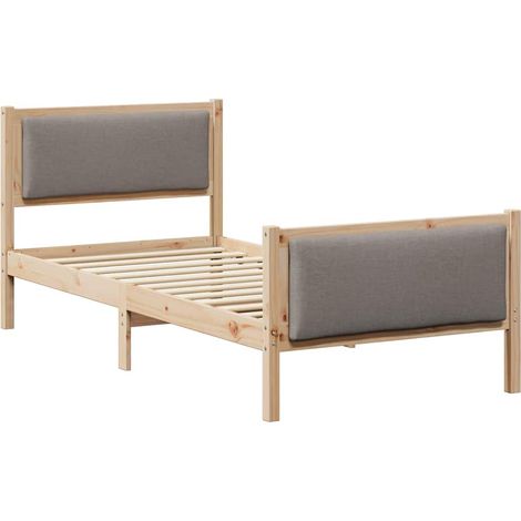 Maison Exclusive - Estructura de cama con cabecera Taupé 100 x 20 (1/5)