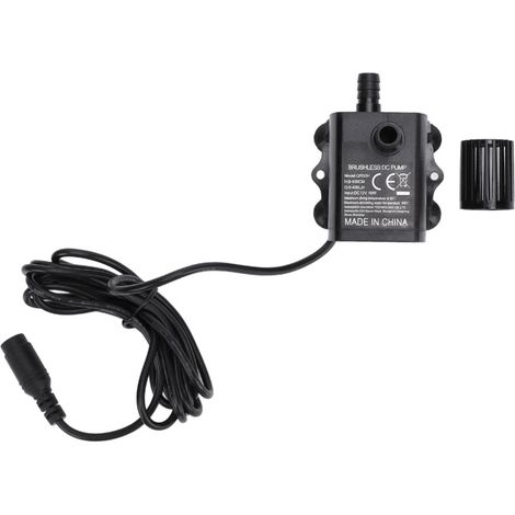Pompe submersible compacte pour fontaine et aquarium, débit réglable, 12 V CC, 10 W, 0-400 l/h, hauteur de refoulement de 0 à 400 cm, QR50H
