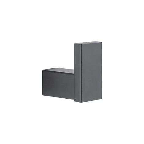 BRAVIX 2er-Set Handtuchhaken fürs Badezimmer, Edelstahl SUS304, quadratisch, schwarz