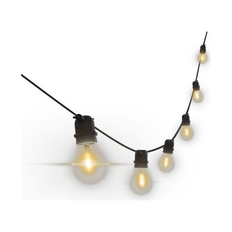 CATENARIA + LAMPADINE PROLUNGABILE FIESTA CENTURY - NERA LUCE CALDA 12/24V 10XE27 MT 8,5